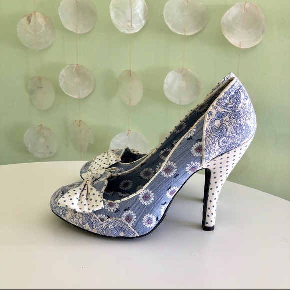 Anthropologie Dolce Mojo Moxy Floral Denim Pumps - Picture 3 of 8